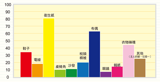 統計-讓眾犬愛不釋口的破壞物是什麼