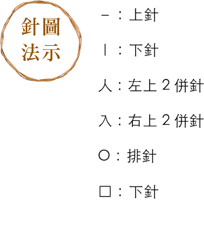 貓奴手作-超簡單針織領結-針法圖示