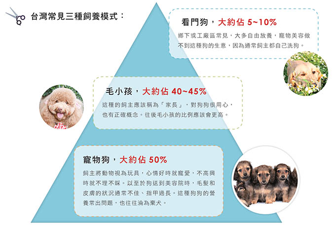 寵物美容師養成之路-台灣常見三種飼養模式